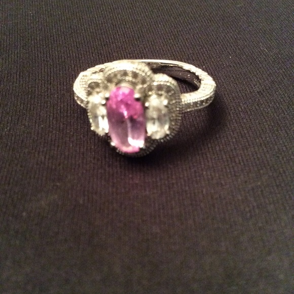 Sterling silver pink quartz ring - Picture 3 of 5